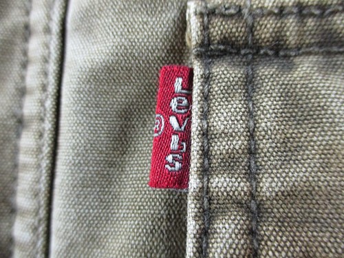 Levis Jacket Mens Large Brown Canvas Bomber Military Sherpa Lined Grunge Y2K - Picture 6 of 13