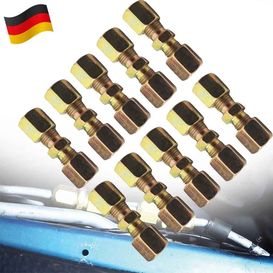 10x Schnell-verbinder Für Bremsleitung Din 4.75 Mm 3/16 Ohne Bördeln Bördelgerät - Bild 3 von 4