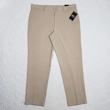 NWT Slazenger Core Pants Mens 38x32 Golf Khaki 15200 Wicking Performance