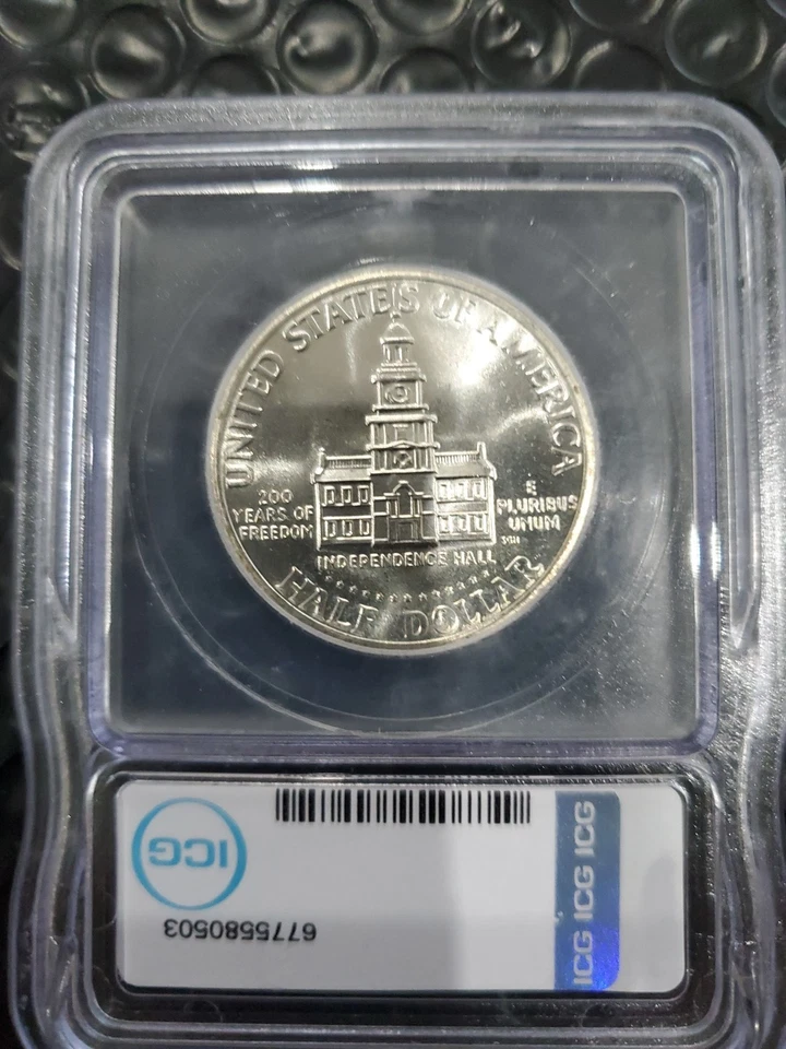 1976-S US Uncirc Bicentennial ICG MS69 Kennedy 1/2 Dollar A Hutto 3K+ Wholesale - Image 2 of 2