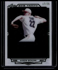 2019 Leaf Trinity - Clear Autographs Green #CA-AS1 Aaron Schunk #/25