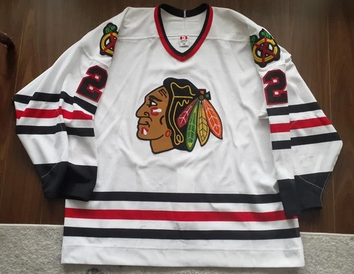 Chicago Blackhawks Game-Worn Used Deron Quint NHL CCM Jersey SZ 56