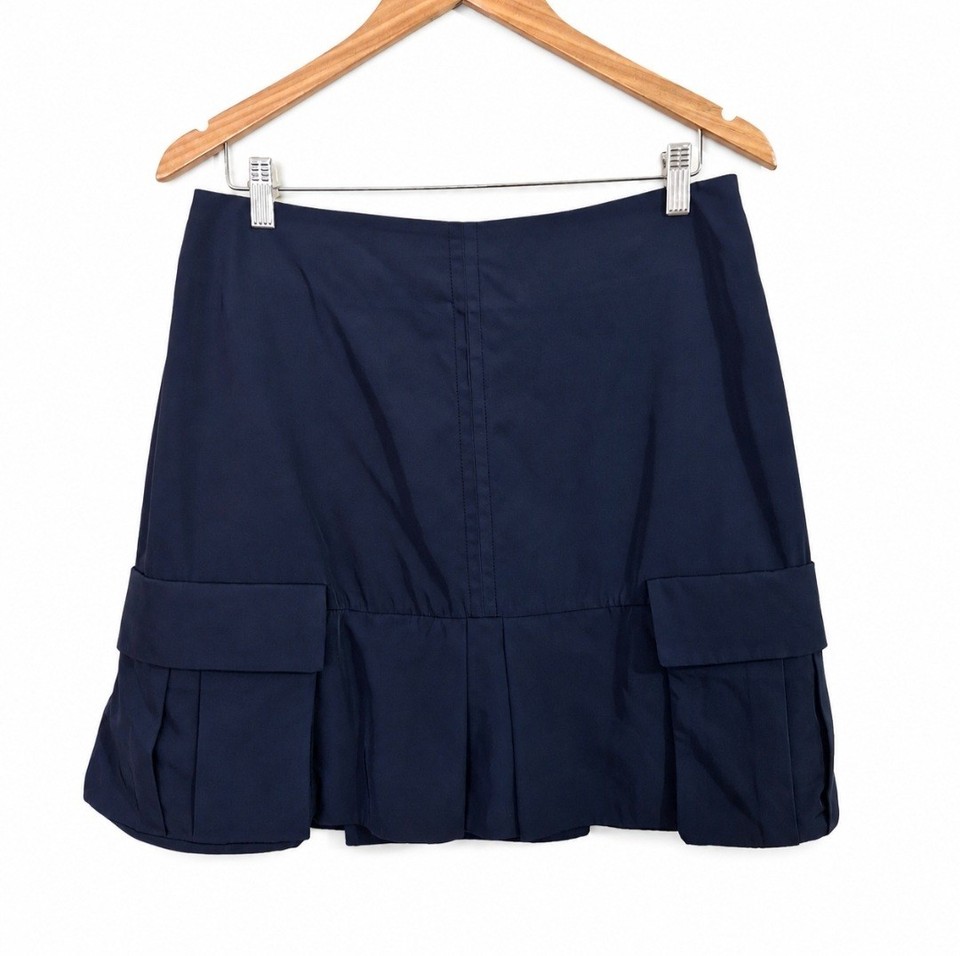 Cue Utility Cargo Skirt 12 Navy Blue Short Womens