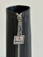 Knirps Automatic Umbrella Black Leather Look CASE ONLY Vintage Hook Handle Model