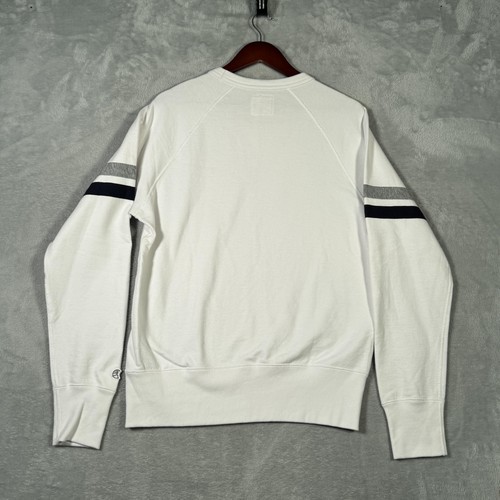 Todd Snyder Champion Sweatshirt Mens Medium Striped Raglan Crewneck Pullover - Picture 7 of 9