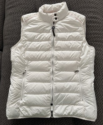 Parajumpers Womens Dodie Down Vest Super Lightweight White Large Quilted Puffer