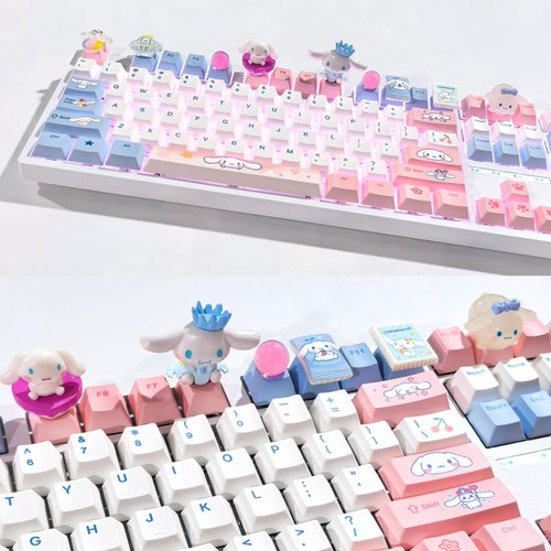 Cute Cinnamoroll RGB Bluetooth Wireless Mechanical Keyboard MX 108keys Tri-mode - 第 14/27 張圖片