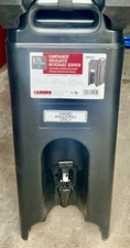 Cambro 500LCD110 Black Beverage Dispenser Insulated For Hot Or Cold