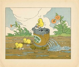Disney Illustration Wise Little Hen Chick Watering Crops 1934