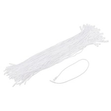 Polyester rope Hang Tag String Snap Lock Price Tag Fastener white 7.8inch 500pcs