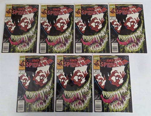 AMAZING SPIDER-MAN #346 Lot of (7) Comics ALL NEWSSTAND Erik Larsen Venom NM/M