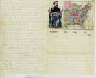 Magnus Civil War Patriotic Lettersheet Used with letter Gen.  McDowell