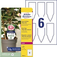 Avery Zweckform Steckschilder Folie 128 X 47 Mm Weiß 60 StüCk Auf 10 Blatt A4