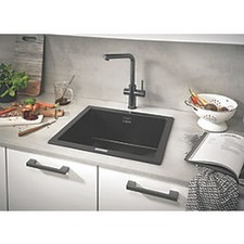 Grohe K700U 1 Bowl Granite Composite Sink Black Kitchen Sink 533mm x 457mm