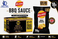 Walkers BBQ Sauce Sharing Bag Crisps 70g × 18 × 1