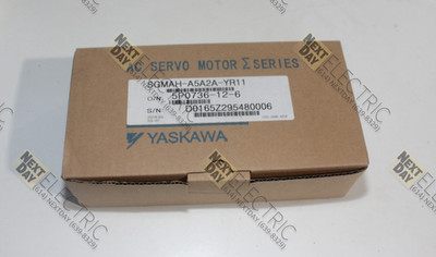 Yaskawa, SGMAH-A5A2A-YR11, AC Servo Motor 50W, SIGMA II HP3 R/B/T AXIS Japan OEM