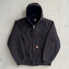 Carhartt J130 DKB brown hooded work wear jacket