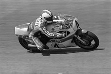Johnny Cecotto on track on his Yamaha YZR500 Swedish 500cc Motorcy- Old Photo