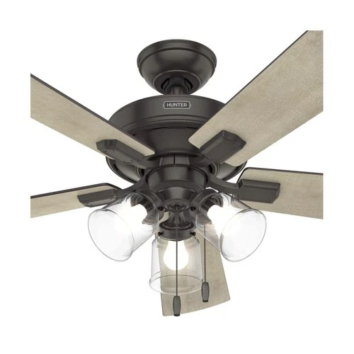 Hunter Fan Crestfield Ceiling Fan 52In Bronze Bleached Grey Pine - Picture 7 of 8