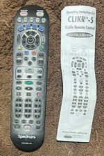 Spectrum Remote Control UR5U-8780L-TWC CLIKR-5 TV Remote w/Op Instru - Very Good