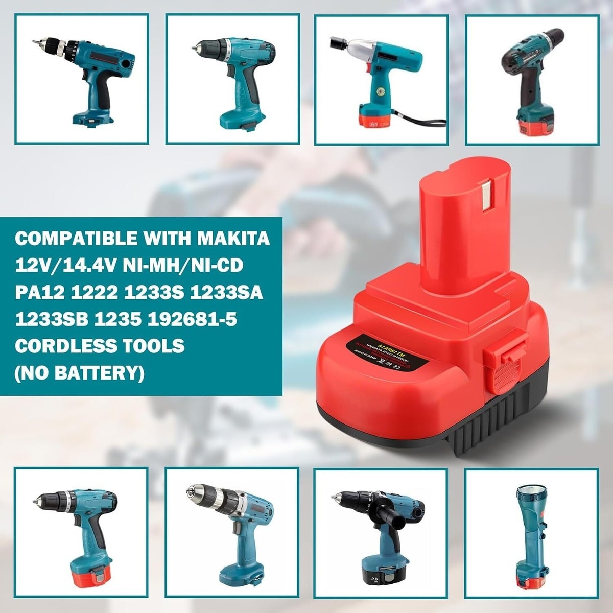 Adapter for Makita 14.4V tool for Makita 18V Battery Converter to