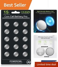 High Capacity CR2025 Lithium Battery Pack - 15 Cells for Watches and Remotes