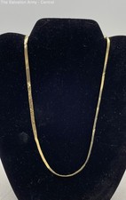 OTC 14K Yellow Gold Fine Jewelry Herringbone Flat Snake Chain Necklace 4.69g