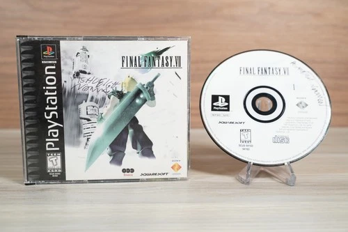 Final Fantasy VII PS1 Sony PlayStation 1 1997 Black Label Case & Discs No Manual
