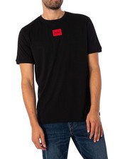 HUGO Men's Diragolino212 T-Shirt, Black