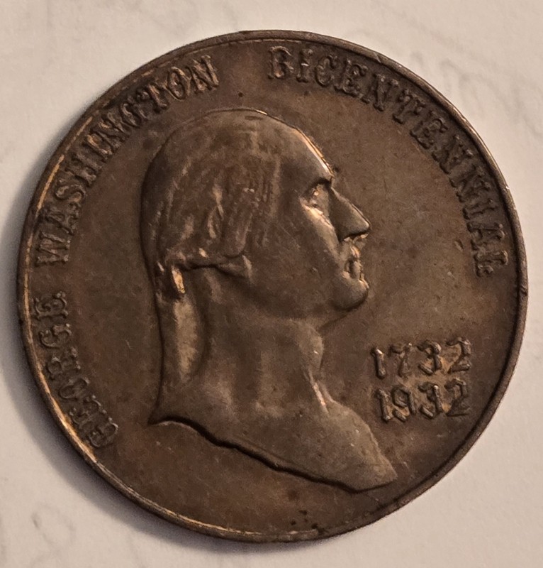 Washington Medal, 1932, NYCE Manufacturing, Baker 763