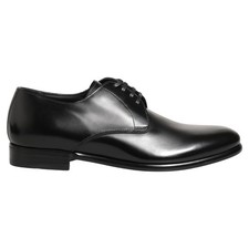 DOLCE & GABBANA Shoes Black Leather Lace Up Derby Dress EU39 / US8.5 RRP 870usd