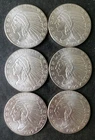 Lot of Six Golden State Mint 1/2oz Silver Incuse Indian Rounds