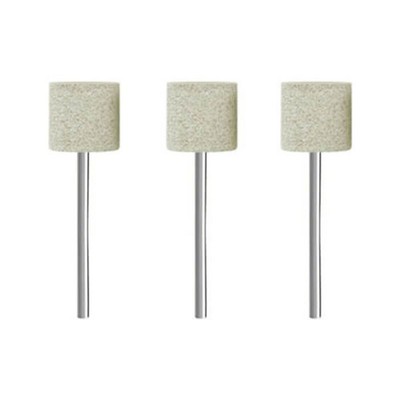3x Silikonpolierer ''Zylinder'' [Ø 14 x 13 mm | grob] für Dremel, Proxxon ...
