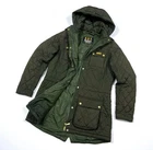 Women's BARBOUR International Enduro Green Quilted Jacket Size UK14 US10 EU40
