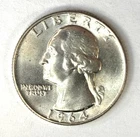 1964 D Washington Silver Quarter Unc .900 Silver Coin