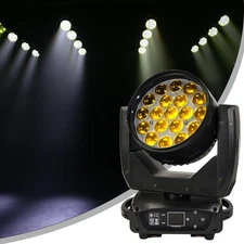 LED 19x15W Wash Zoom Moving Head Light RGBW DJ Party Stage Light DMX512