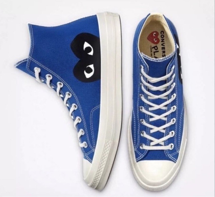 Converse x COMME des GARÇONS PLAY Hi/Blue Men's 10 NEW
