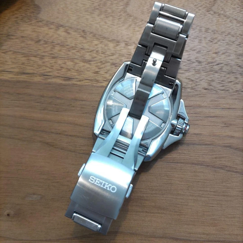 Seiko Velatura 5D44-0AA0 Day Date Stainless Steel Kinetic Mens Watch Auth Works - image 2 of 4