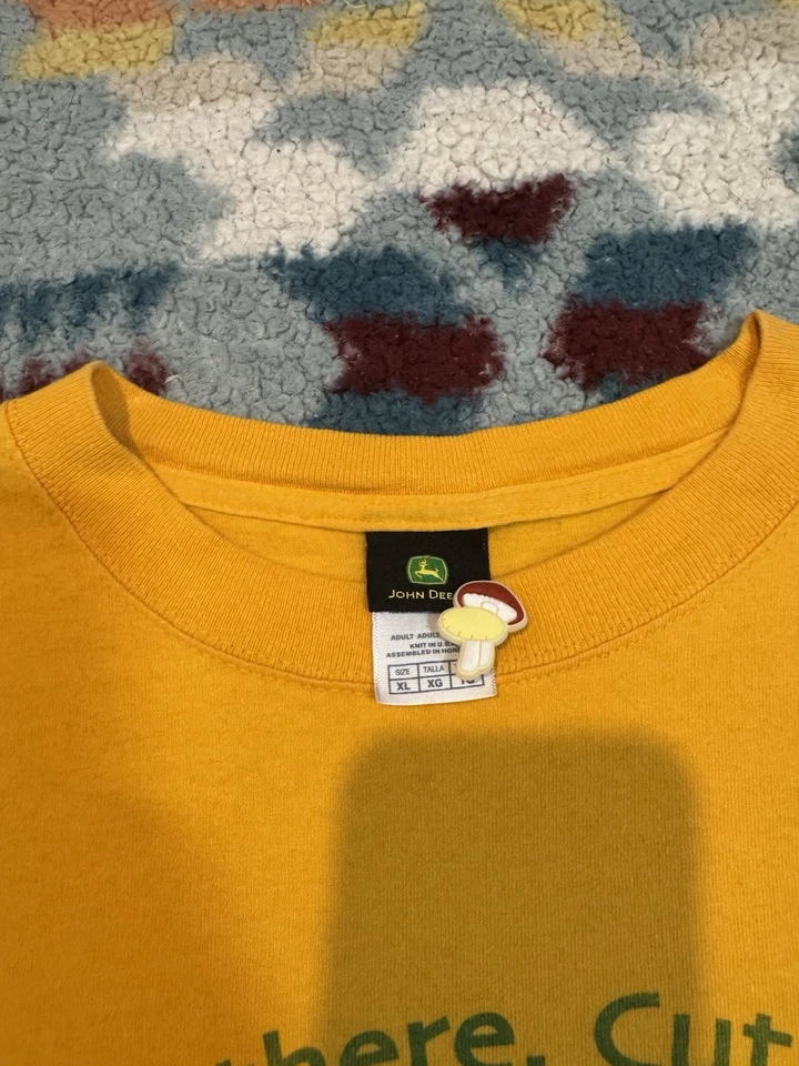 Camisa John Deere Amarilla Vintage Talla XL Y2K 2000 Foto 4 de 4