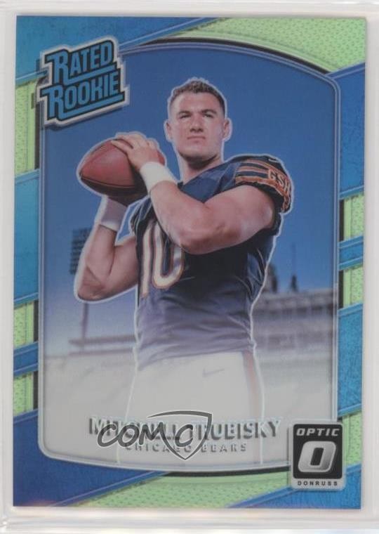 2017 Donruss Optic Rated Rookie Lime Green Prizm Mitchell Trubisky #178 k5j