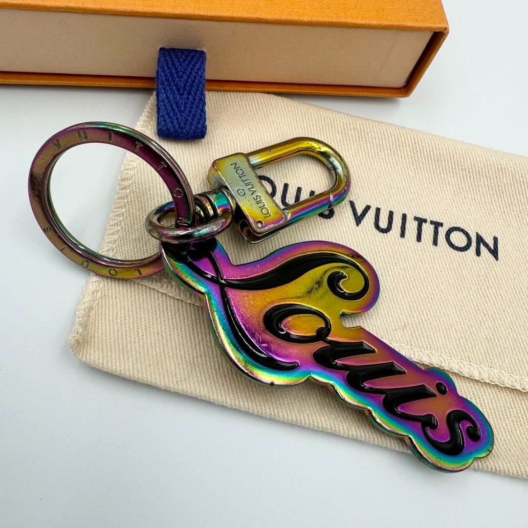 Louis Vuitton Porte Cles Rouis Key Ring Bag Charm Rainbow M63634