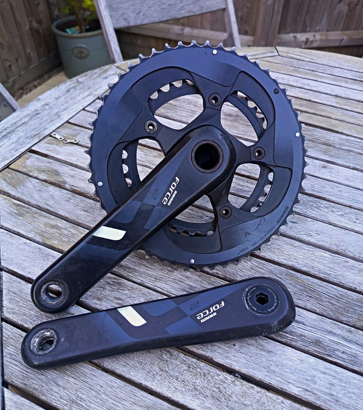 SRAM Force 22 GXP 172.5mm Carbon Road Crankset Double Chainring Black