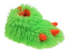 Wonder Nation Baby Toddler Boys Green Orange Monster Claw Slippers - Size 6