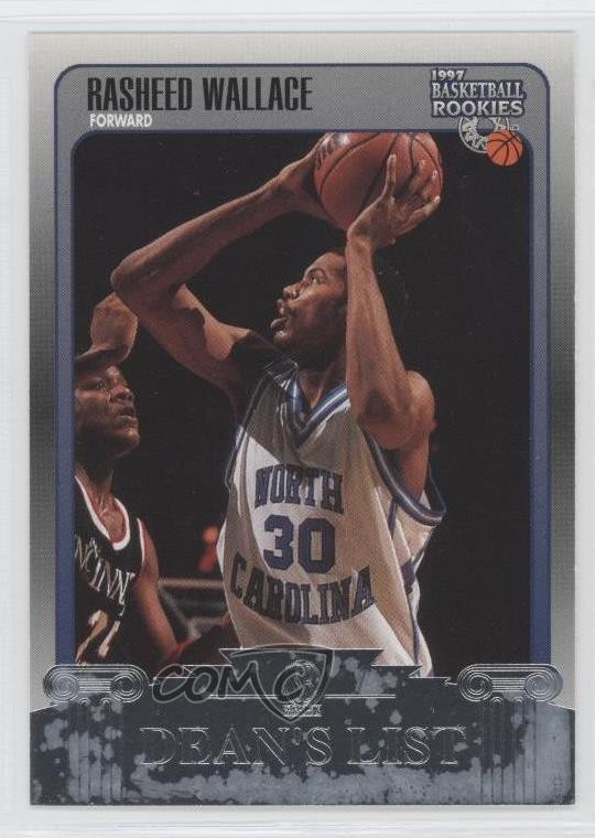 1997 Score Board Rookies Back in the Day Dean's List Rasheed Wallace #89 0c2