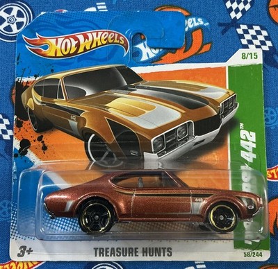 Hot Wheels (2011) Treasure Hunt - '68 Olds 442 - T-HUNT - Short Card - MOC!!!