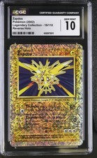CGC 10 GEM MINT Zapdos 19/110 Legendary (Collection) Reverse Holo Pokemon Card on eBay