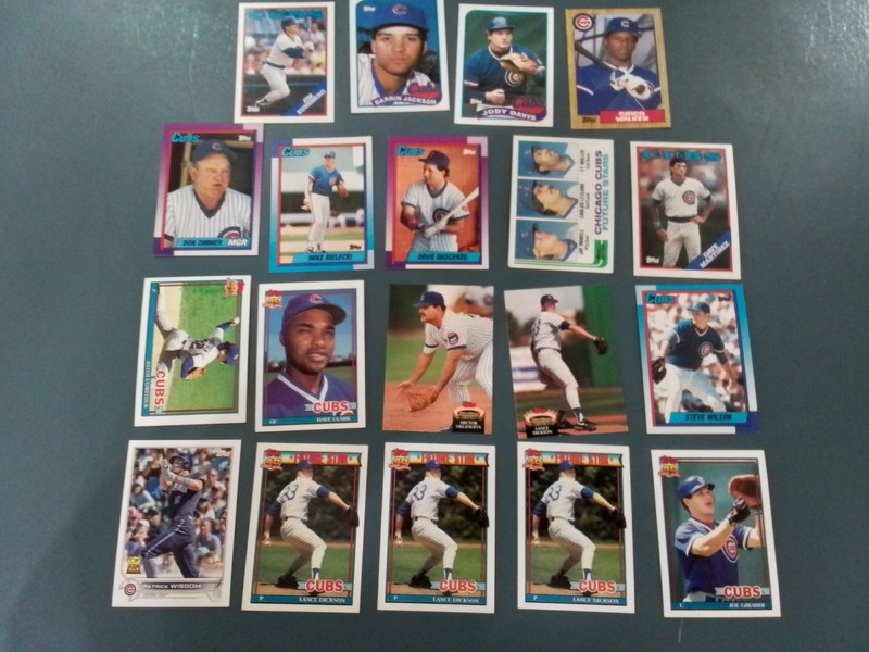 Chicago Cubs- Topps 19 Card Lot - Wisdom, Davis, Sundberg, Girardi, Bielecki -RC