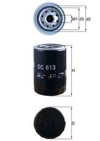 Mahle ÖLfilter OC 613 Anschraubfilter FüR CitroËN Fiat Iveco Multicar Daily Bus