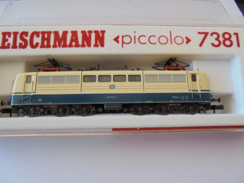 Fleischmann N, 7381, BR 151 Nr. 151 058-7, elfenbein/türkis, DB-Keks, neu/OVP 