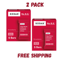 RXBAR Strawberry Protein Bars Gluten-Free Ready-to-Eat 10 Count New..